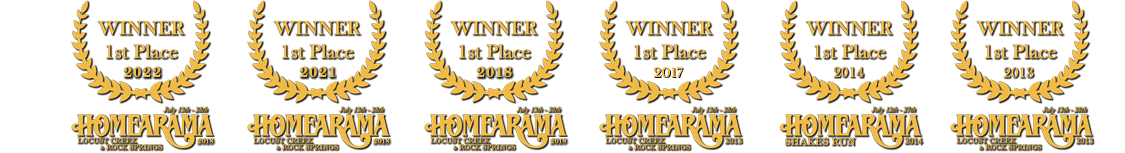 Homearama Winner - 1st Place awards 2013, 2014, 2017, 2018, 2021, 2022